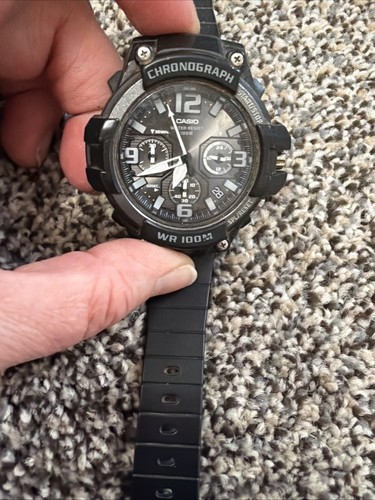 casio black chronograph 5434 MCW-100W