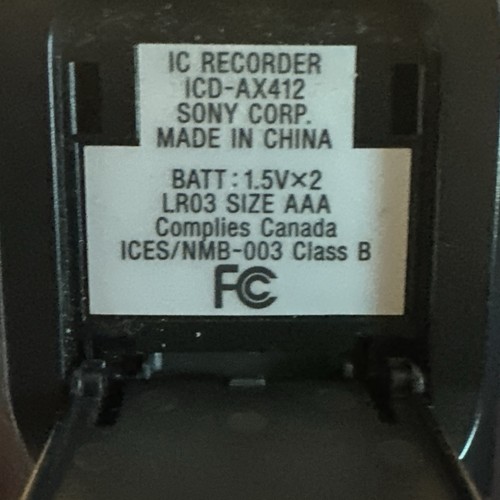 Sony ICD-AX412 Digital Voice Recorder - TESTED WORKING - Picture 6 of 6
