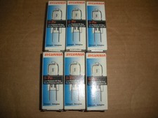 Sylvania GY6.35 base 35W Tungsten Halogen 12v 35T4Q/UVS/CL/AX bi-pin clear lot/6