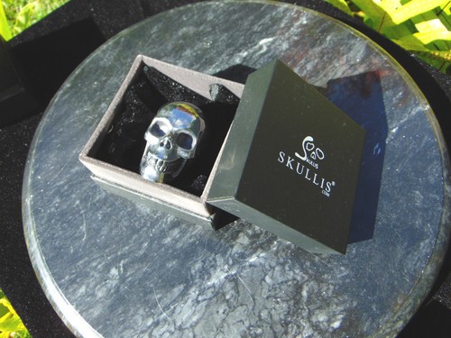 Terahertz Carved Skull by Skullis with Gift Box