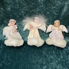 Vintage 1999 Sandra Kuck Heaven Sent Angel Ornament Collection - Lot of 3, #D879
