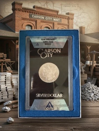 1881 CC Carson City $1 Morgan Silver Dollar NGC MS63 GSA Hoard Coin