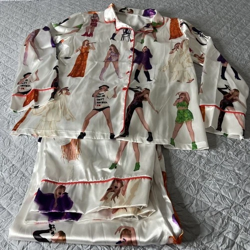 Taylor Swift New Eras Tour Pajamas Size Small Long Sleeve Long Pants