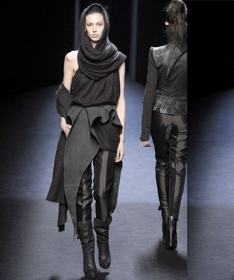 Haider Ackermann Runway 2010 Lavagna Platform Stiletto Boots 40 US 9 Black $985