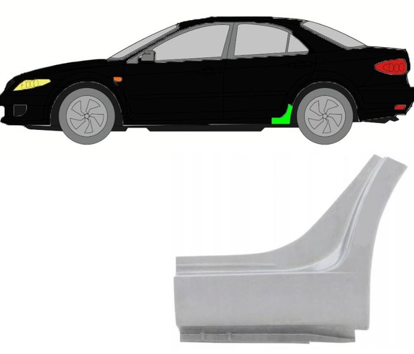 Schweller Hinterteil FüR Mazda 6 GG GY 2002 - 2007 Links-image