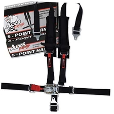 Aces Racing 5 Point Harness With 2 Inch Padding () Black