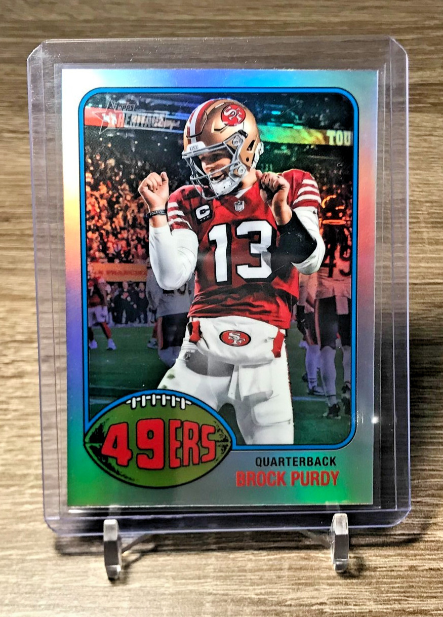 2026 Topps Heritage Football Chrome Refractor Brock Purdy #300 SF 49ers