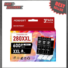 PGI 280XXL PGBK Black Ink Cartridge 3 Pack Compatible with Canon PIXMA TS Series
