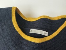 JIGSAW WOMENS WOOL/Navy Yellow striped.