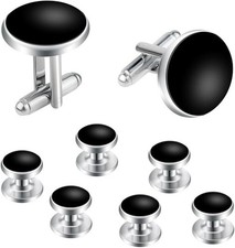 8 Pcs Tuxedo Buttons and Cufflinks Tuxedo Cufflinks and Studs Set Tuxedo Shirt