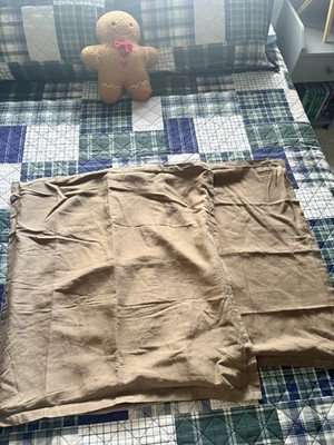 West Elm Set of 2 Signature TENCEL  Linen Euro Shams, Cognac