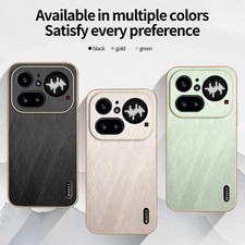 For Nothing Phone 4A Pro 4A 3A Back Case Brushed PU Leather Plated Bumper Cover