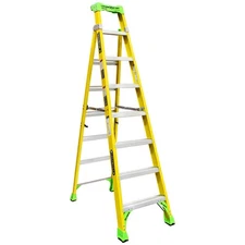 LOUISVILLE LADDER  Stepladder,Fiberglass,375 lb.,IAA,8 ft. 52YX54