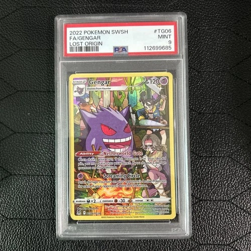 2022 POKEMON SWORD & SHIELD LOST ORIGIN #TG06 FULL ART/GENGAR PSA 9 MINT