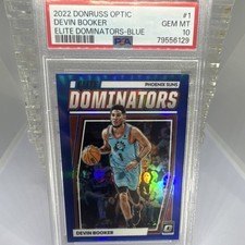 Devin Booker PSA 10 🔥 /50 Optic Elite Dominators Blue SP Low Pop Suns