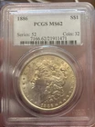 1886 Morgan Silver Dollar PCGS-MS62