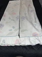 Pillow Cases Shams Standard Ruffle Piping Floral Soft Pastels Shabby