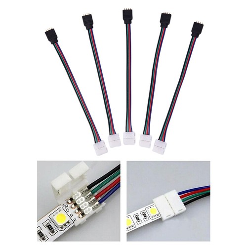 10PCS 10mm 4 Pin Male Female PCB Connector Cable For RGB 5050 3528 LED Stri- _ha - Picture 9 of 9