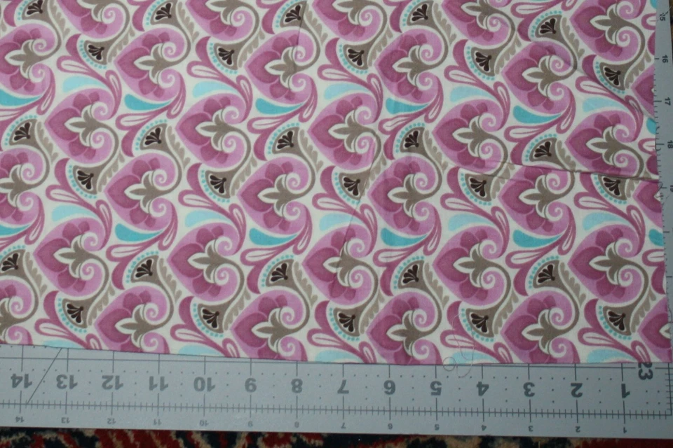 cotton quilting fabric 1 yardKat Spain for Moda Central Park pink damask - Image 2 of 2