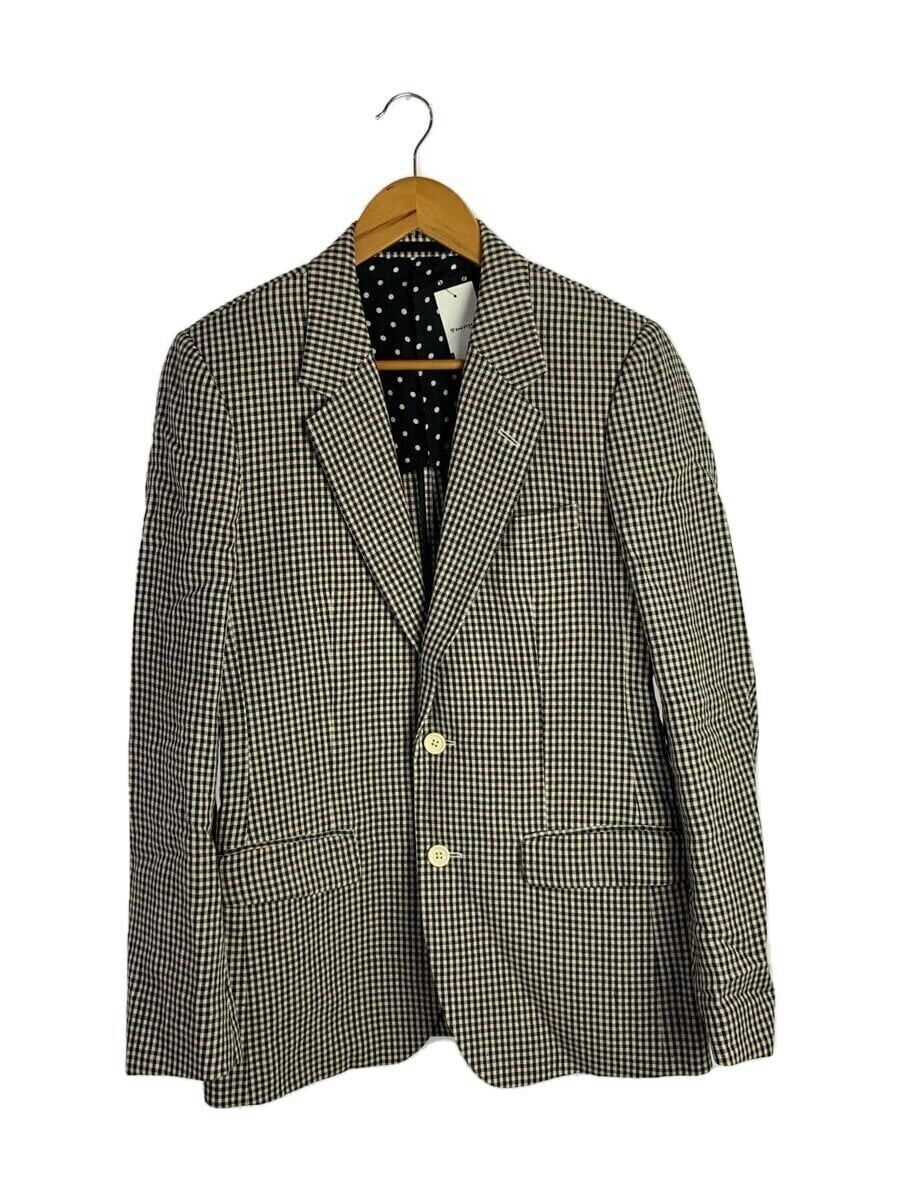 WACKO MARIA Black Linen Gingham Tailored Jacket M CK 10SS-TA107 Pre-Owned