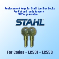 LC501-LC550. Stahl key cut to your code. For truck tool box locks. Ready to work
