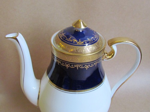 AYNSLEY GEORGIAN COBALT 7348 COFFEE POT - MINT (11611) - Picture 4 of 5