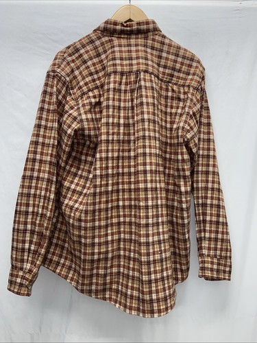 2 L L BEAN Men’s Button Down Flannel Shirts Size Medium Cotton - Picture 5 of 11