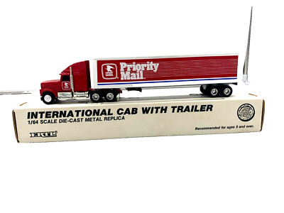 1991  ERTL  International Tractor & US Priority Mail Trailer   Die-Cast   1:64