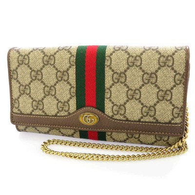 ophidia leather chain wallet