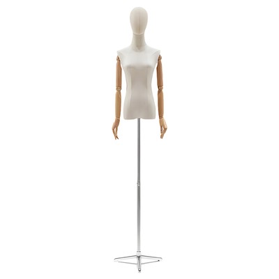 PP Realistic Display Head Turns Dress Form With Base Female Mannequin Full Body