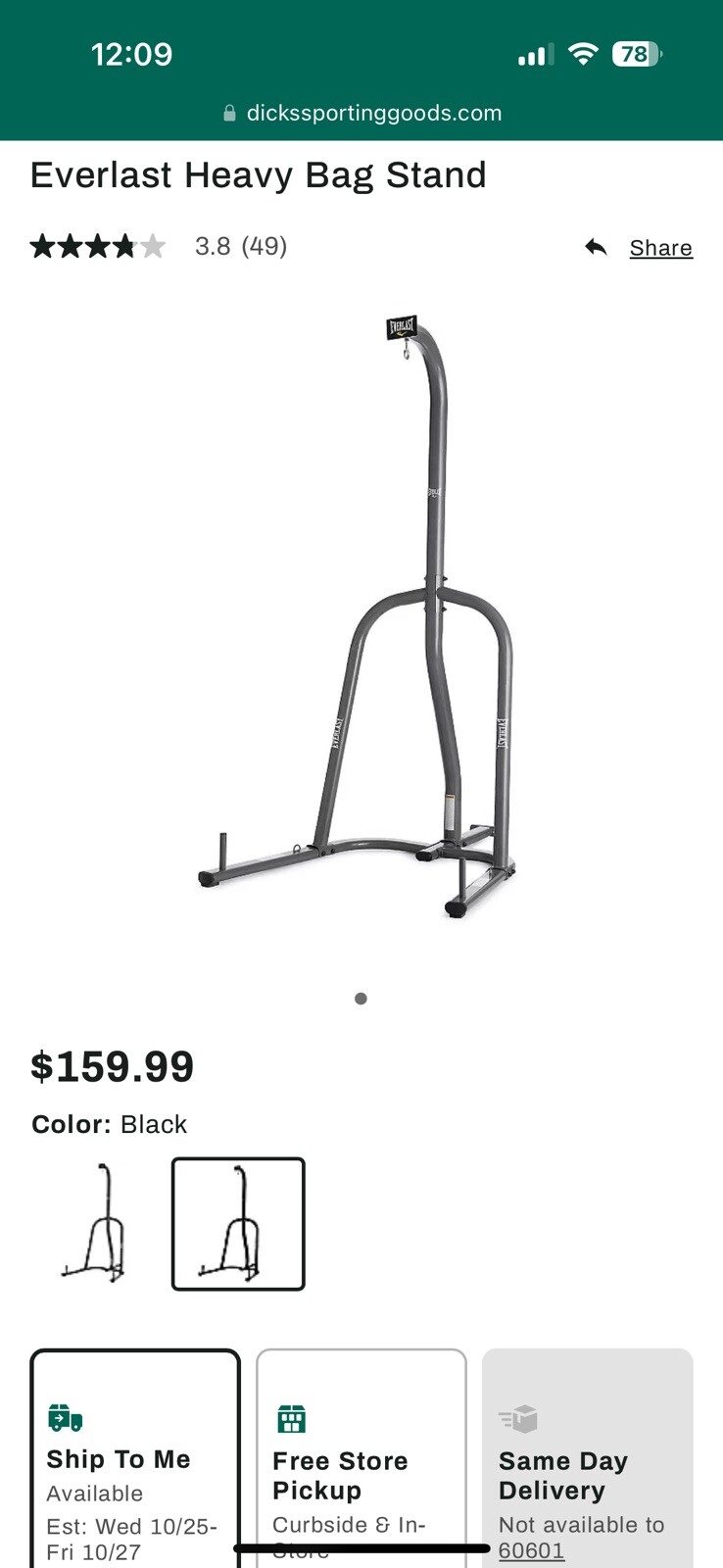 Everlast Nevatear 70 lb. Platinum Heavy Bag White, w/ Everlast Heavy