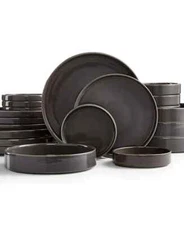 Goodful Stackable Gray 20-Pc. Dinnerware Set Service for 4 NEW!!!