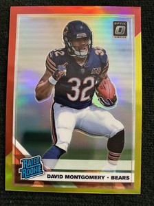 2019 Panini Donruss Optic Red & Yellow Prizm Rated Rookie David Montgomery