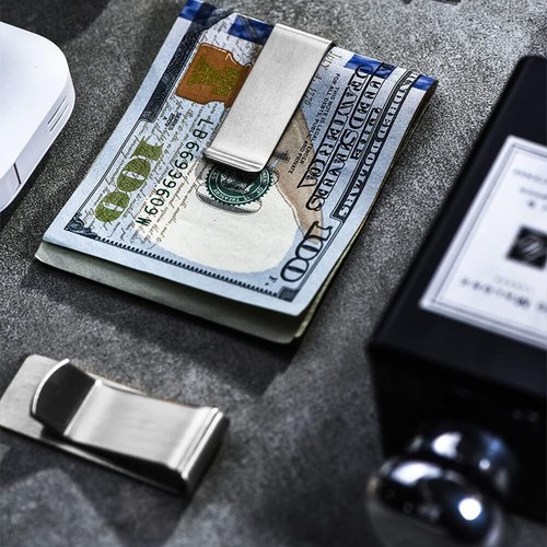 Geldklammer, 10 Stück Slim Edelstahl Geldscheinklammer Money Clip Geldclip Gelds - Bild 5 von 7