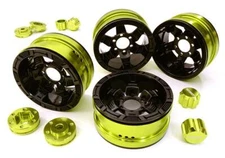 Billet Machined 6 Spoke Wheels w/ 6 Bolt S-Adapters for Most 1.9 Scale Crawler
