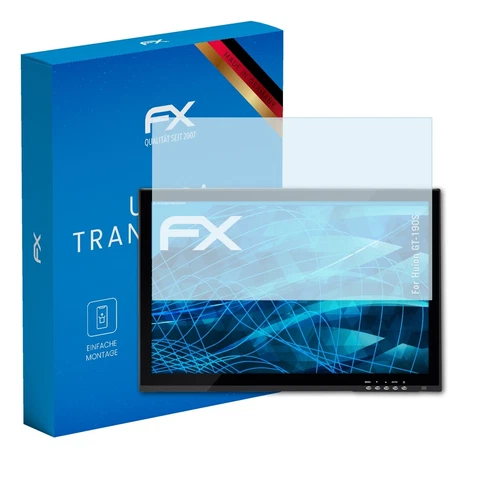 atFoliX 2x Displayschutzfolie für Huion GT-190S Schutzfolie klar Folie