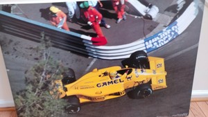 F1 Formula One Senna Team Lotus Vintage 1986 Paul Oxman 36x24 inches | eBay