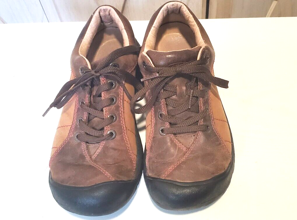 Scarpe da trekking Keen donna Presidio marroni trail righe pelle attive 7M