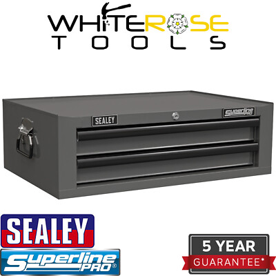 Sealey Werkzeugtruhe Superline PRO  Mid-Box 2 Schubladen grau/schwarz Werkzeugaufbewahrung