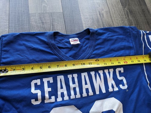 VTG Seattle Seahawks 80's Steve Largent Rawlings Jersey T-Shirt Adult L J Moe - Picture 8 of 8