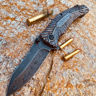 SMITH & WESSON STONEWASH FINISH BLADE LINERLOCK FOLDING EVERY DAY  POCKET KNIFE 