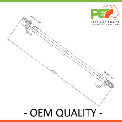 New *PROTEX* Hydraulic Hose - Rear For TOYOTA 4 RUNNER RN130R 4D SUV 4WD..