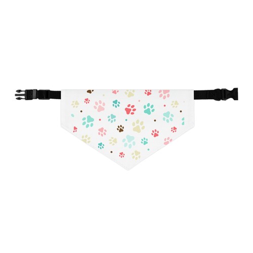 Paw Print animal accessory duck fabric sublimation printed Pet Bandana Collar - Picture 5 of 6