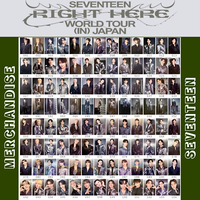 SEVENTEEN RIGHT HERE JAPAN Photo card TOUR Official SEVENTEEN RIGHT HERE JAPAN Photo card TOUR Official
