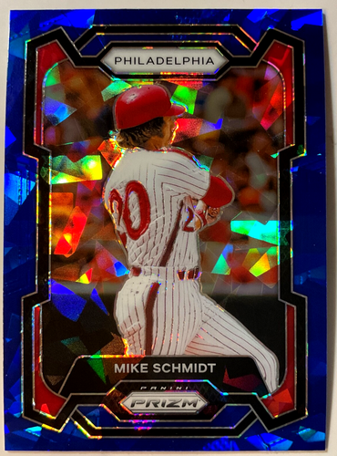 2024 Panini Prizm Blue Ice Prizm Mike Schmidt #73 HOF Philadelphia Phillies