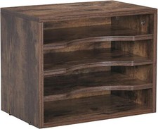 Vintage Wood File Organizer Desktop 13.4   Document Letter Mail Tray Sorter With