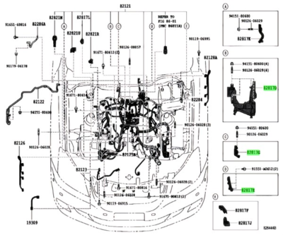 TOYOTA MAJESTA Lexus GS350 IS F Protector Wiring Harness Genuine