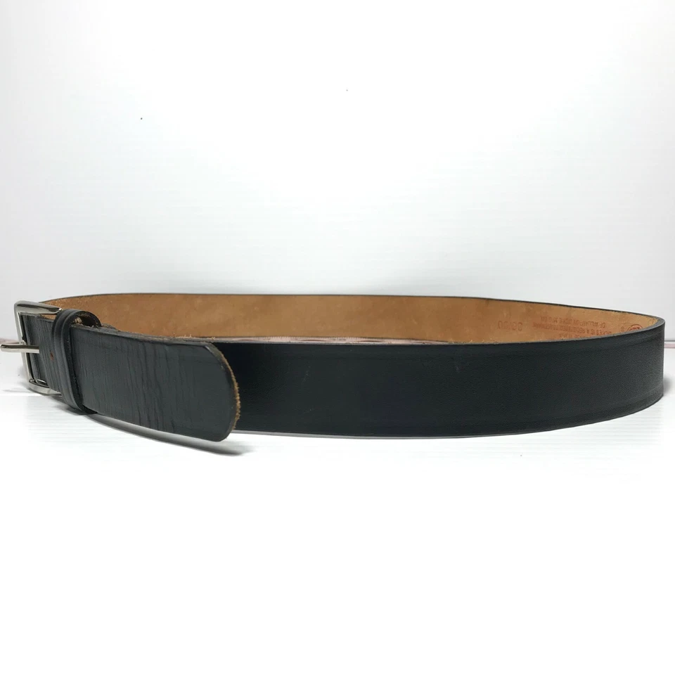 Dickie's Men's Belt 36 Black VTG Leather Casual Jeans Silver Buckle Work US Made - Image 4 of 4