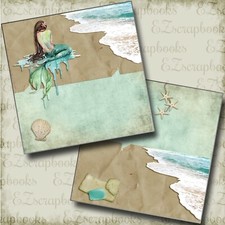 Mermaid Dreams NPM - 2 Premade Scrapbook Pages - EZ Layout 4885