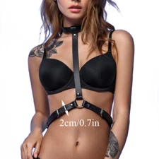 Garter Body Stockings Lingerie Set Belt Harness Porn PU Leather Sexy Gothic ~